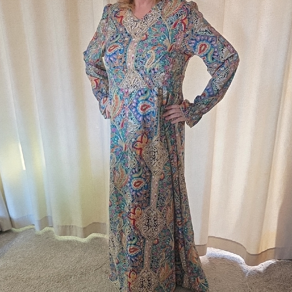 Floral Long Sleeve Maxi Dress
